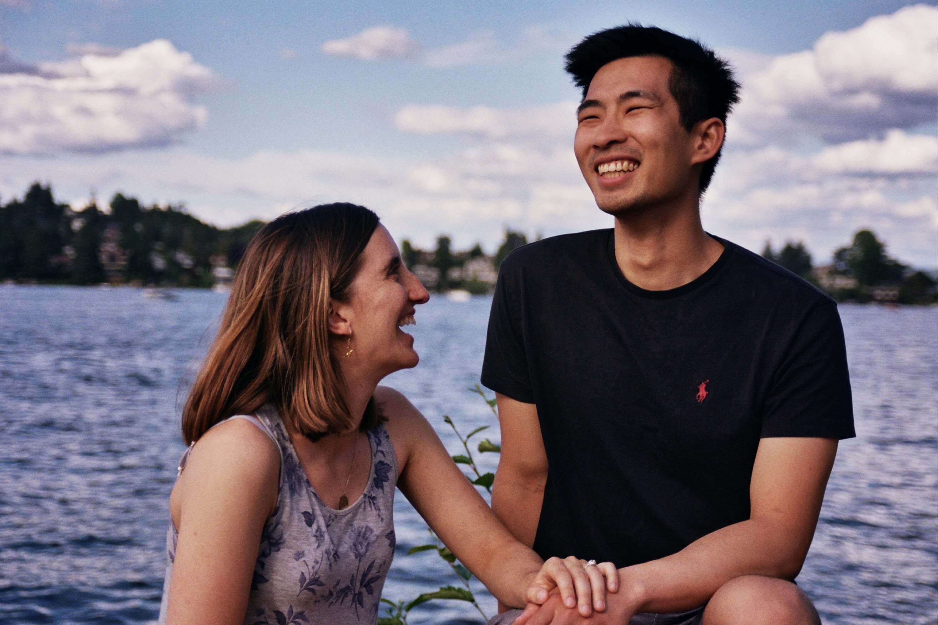 Meg and Keshane by the water
